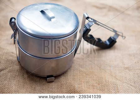 Antique Steel Food Carrier Two Layer For Food Packaging