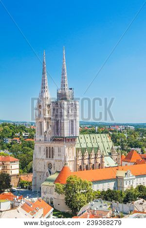Kaptol And Catholic Cathedral In The Center Of Zagreb, Croatia