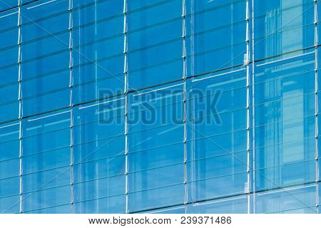 Modern Glass Facade , Office Building Background - Window Front