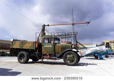 Verkhnyaya Pyshma, Russia - March 01, 2018: Hucks Starter As-1 Based On Soviet Truck Gaz-aa (license