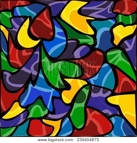 Abstract Background In The Form Of Colored Drops And Spots.