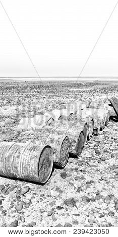 The Concept Of Biohazard The Oil Cans Abandonated