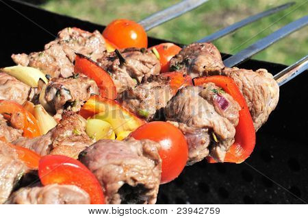Kebab, filettati su uno spiedino