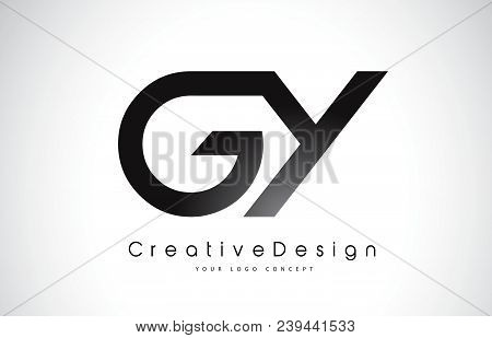 Gy G Y Letter Logo Design In Black Colors. Creative Modern Letters Vector Icon Logo Illustration.
