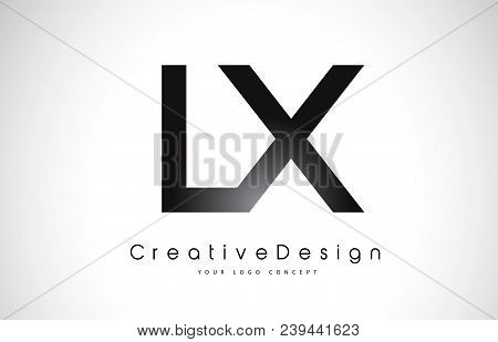 Lx L X Letter Logo Design In Black Colors. Creative Modern Letters Vector Icon Logo Illustration.
