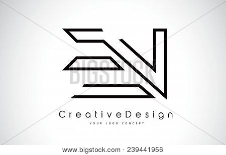 En E N Letter Logo Design In Black Colors. Creative Modern Letters Vector Icon Logo Illustration.