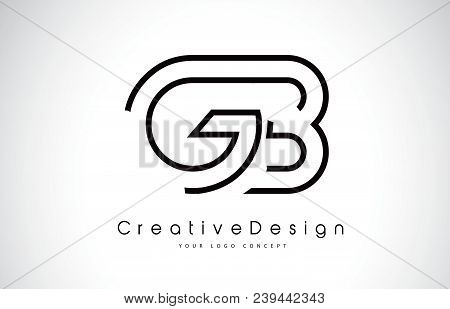 Gb G B Letter Logo Design In Black Colors. Creative Modern Letters Vector Icon Logo Illustration.