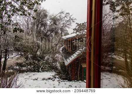 Snow In Houses In Bariloche - Argentina