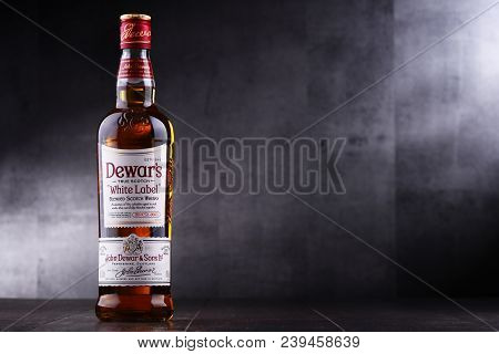 Bottle Of Dewars Blended Scotch Whisky