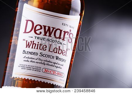 Bottle Of Dewars Blended Scotch Whisky