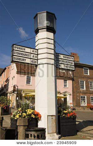 Zabytkowy drogowskaz, Bury St Edmunds