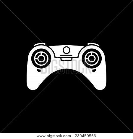 Remote Control Icon. Silhouette Remote Control Vector Icon For Web Design Isolated On Black Backgrou