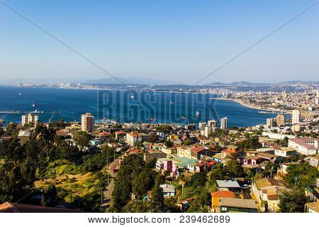 Panoramic View Of Valparaíso - Chile