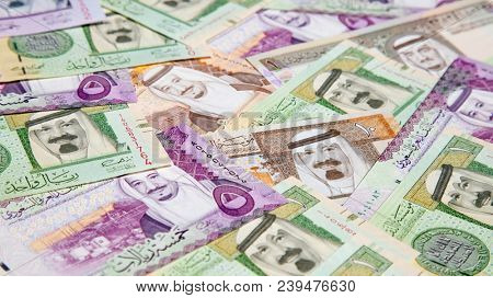 Collection of Saudi Arabia Riyal banknotes
