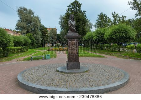 Shlisselburg, Saint Petersburg, Russia - August 21, 2017: Monument To Count Savva Lukich Vladislavic