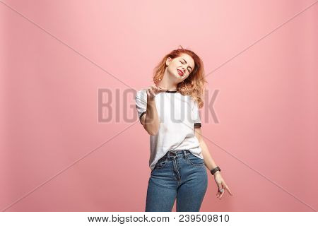 I Am Tired Of Everything. Bored Woman. Boring, Dull, Tedious Concept. Young Pretty Caucasian Emotion