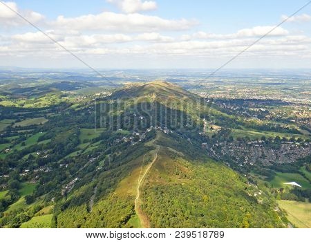 Aerial View Of The Malvern Hills From A Paraglider