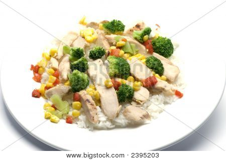 Chicken Breast Slices With Vegetables