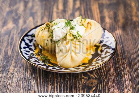 Manti. Traditional Meat Dish Of The Peoples Of Central Asia.