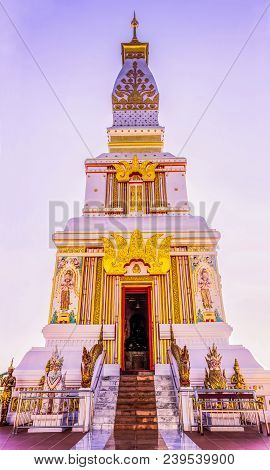 Thai Buddhist Pagoda At Doi Thepnimit Temple On Patong Hilltop. It Is The Newest Landmark For Touris