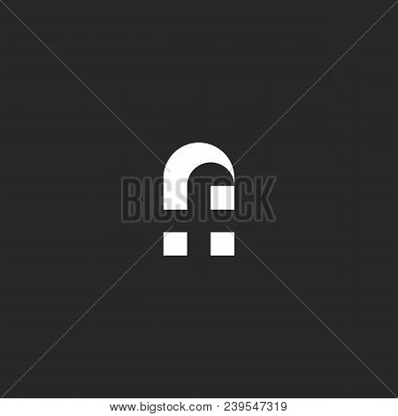 Initial Letters Logo Af Or Fa Initials Monogram Together Symbol Black And White Negative Space Style