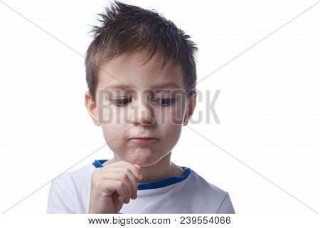 Boy Searching For Idea Find A Solution.