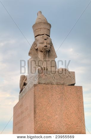 Rusya, Saint-Petersburg, granit Sfenks