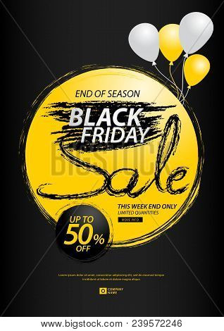 Black Friday Sale Banner, Discount, Promotion Poster, Advertisement, Marketing, Tags, Sticker, Bollo