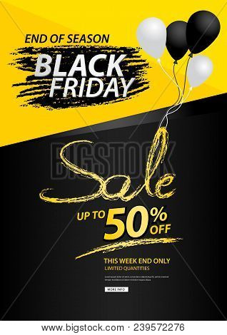 Black Friday Sale Banner, Discount, Promotion Poster, Advertisement, Marketing, Tags, Sticker, Bollo