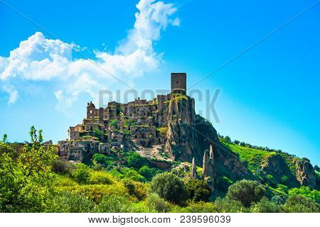 Craco Old Ghost Town, Popular Movie Location. Matera Basilicata, Southern Italy, Europe.