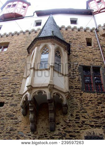 Eltz Germany, July 14, 2015:burg Eltz Castle Detail Near Mosel River Valley, Germany