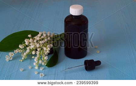 Lily Of The Valley, Convallaria Majalis Essential Oil (extract, Remedy) With Fresh Convallaria Flowe