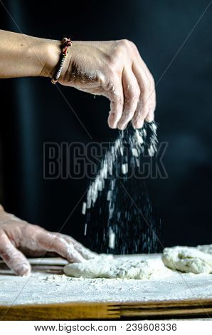 Dough Dainted By The Woman On The Board