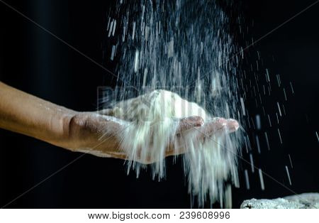 Dough Dainted By The Woman On The Board