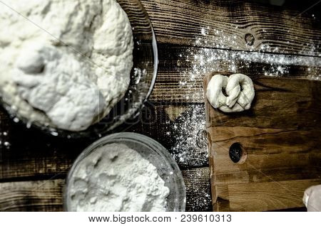 Dough Dainted By The Woman On The Board