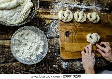 Dough Dainted By The Woman On The Board