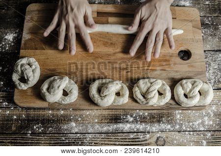 Dough Dainted By The Woman On The Board
