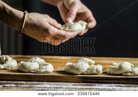Dough Dainted By The Woman On The Board