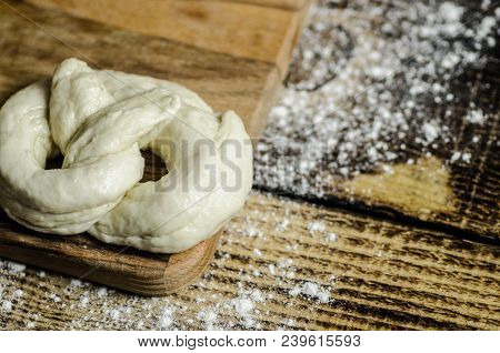 Dough Dainted By The Woman On The Board