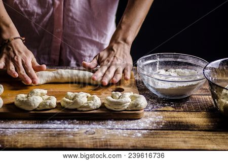 Dough Dainted By The Woman On The Board