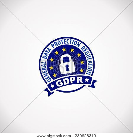Gdpr General Data Protection Regulation  Notification Rubber Stamp Label