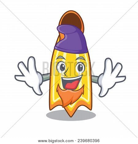 Elf Swim Fin Character Cartoon Vector Illustration