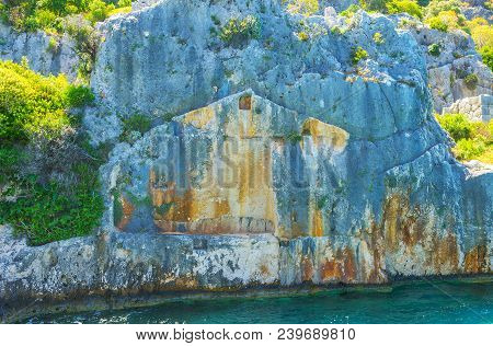 The Ruins Of The Sunken City On Kekova Island, Formerly Known As Dolichiste Or Doliche, Nowadays The