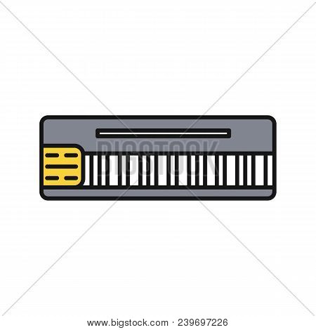 Mellotron Color Icon. Synthesizer. Isolated Vector Illustration