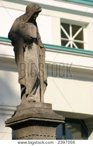Statue On A Mineral Fountain