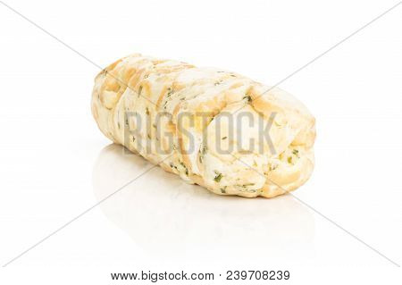 One Calsbad Bread Dumpling Isolated On White Background Fresh Steamed