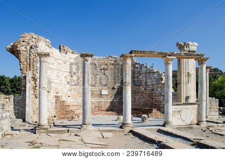 Ancient Efes Efesus City Ruins In Turkey Near Selcuk