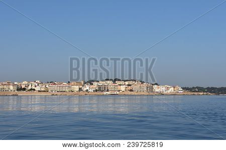 Maritime View Of The Village Of La Escala, Costa Brava, Girona Province, Catalonia, Spain