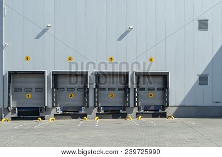 Loading Docks With Shutter Doors At A Warehouse