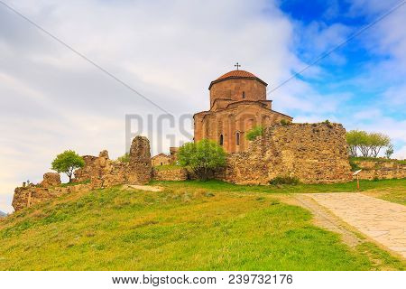 Jvari Orthodox Monastery On The Hill Near Mtskheta, Eastern Georgia